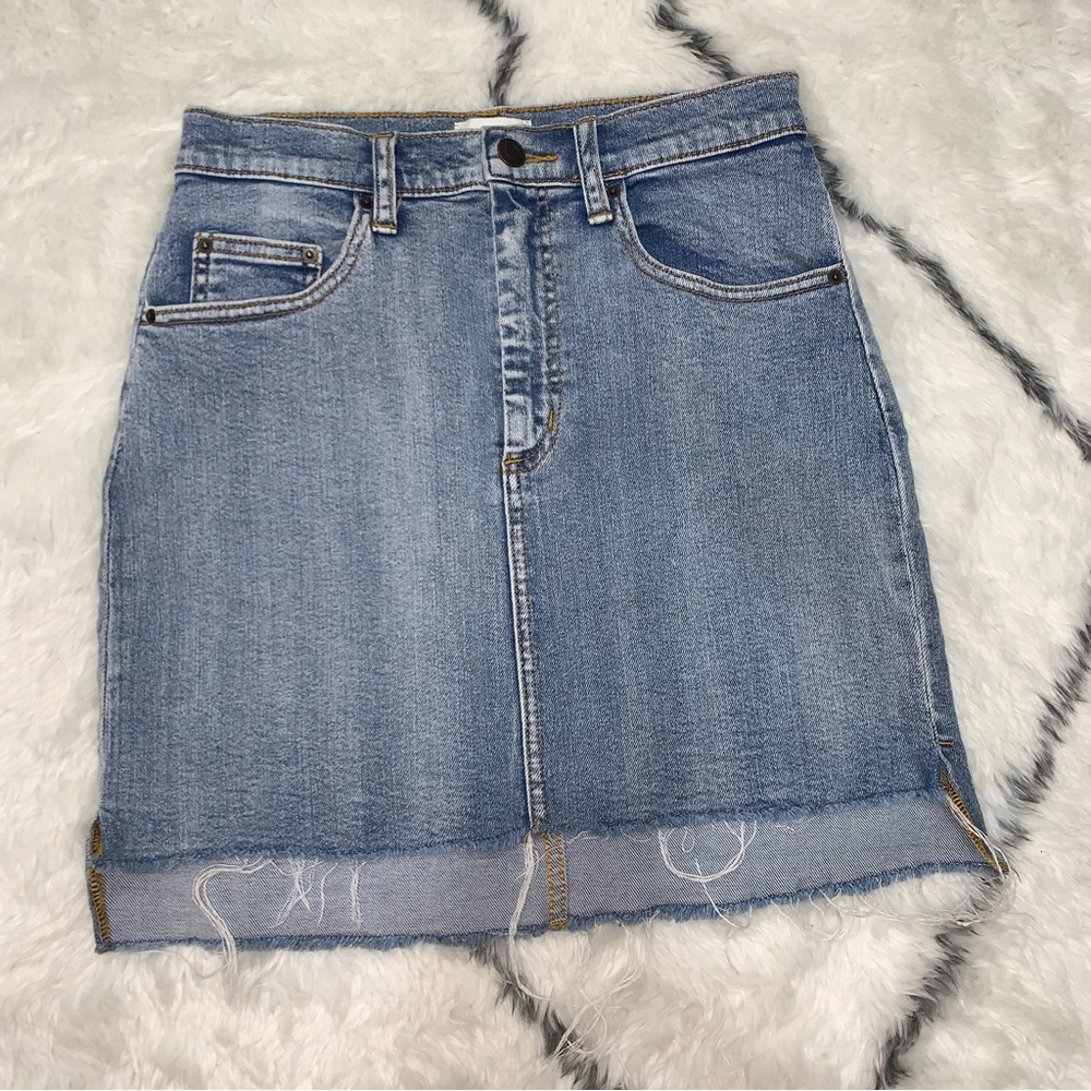aritzia denim skirt